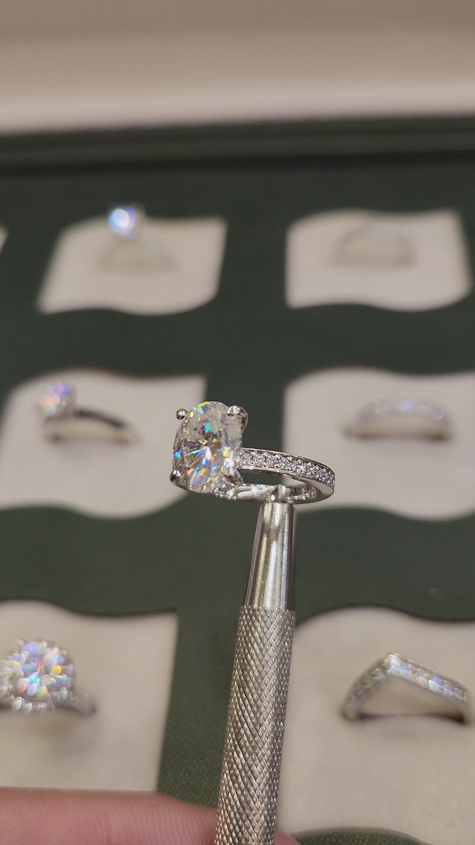 3ct Moissanite Ring — 925 Silver, 3.22g