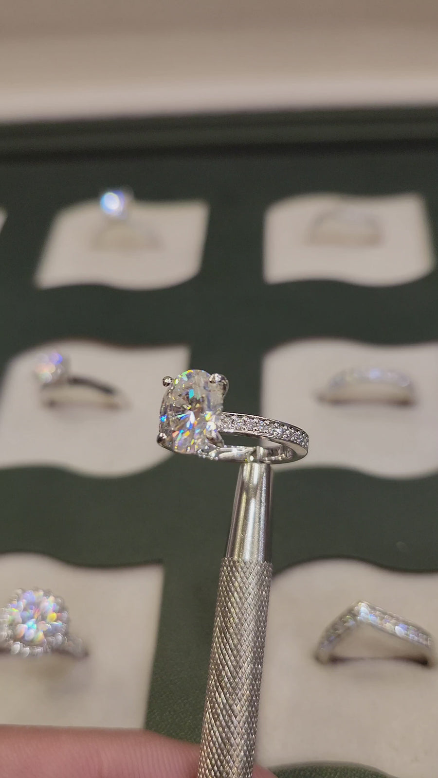 3ct Moissanite Ring — 925 Silver, 3.22g