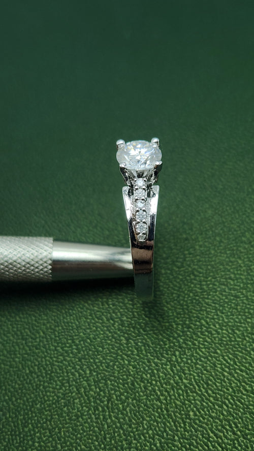0.5ct Moissanite 925 Silver Ring